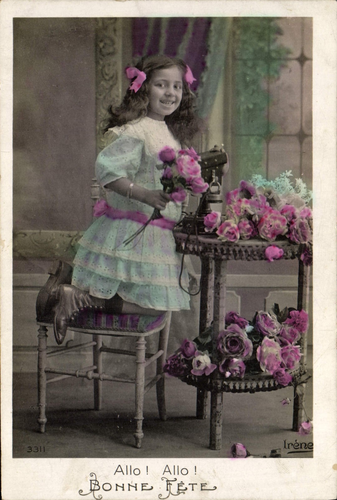 CPA Fantaisie Telephone Enfant