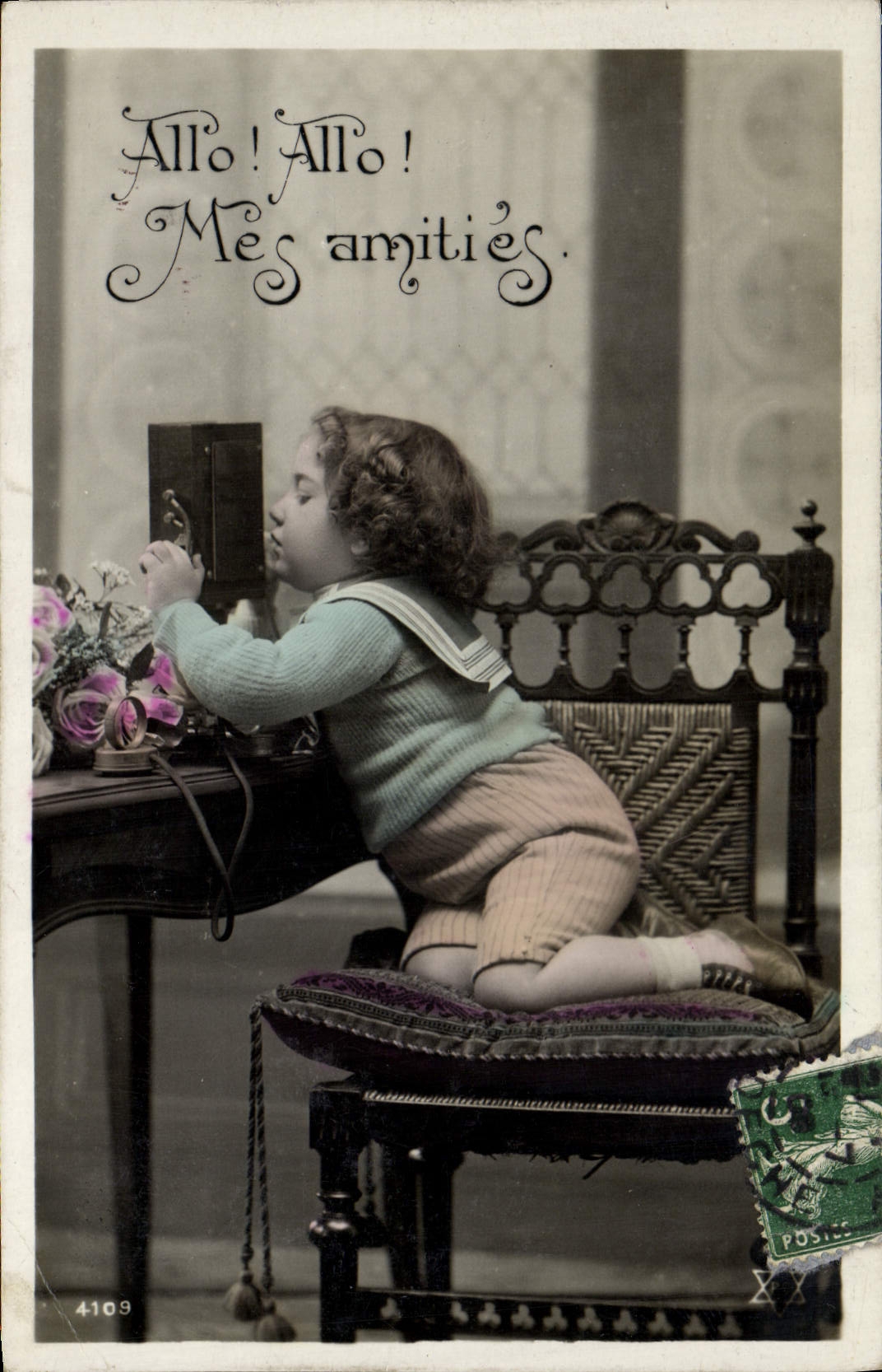 CPA Fantaisie Telephone Enfant