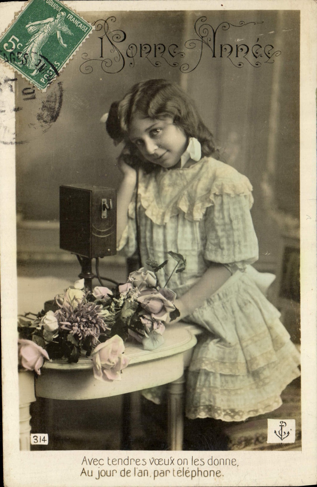 CPA Fantaisie Telephone Enfant