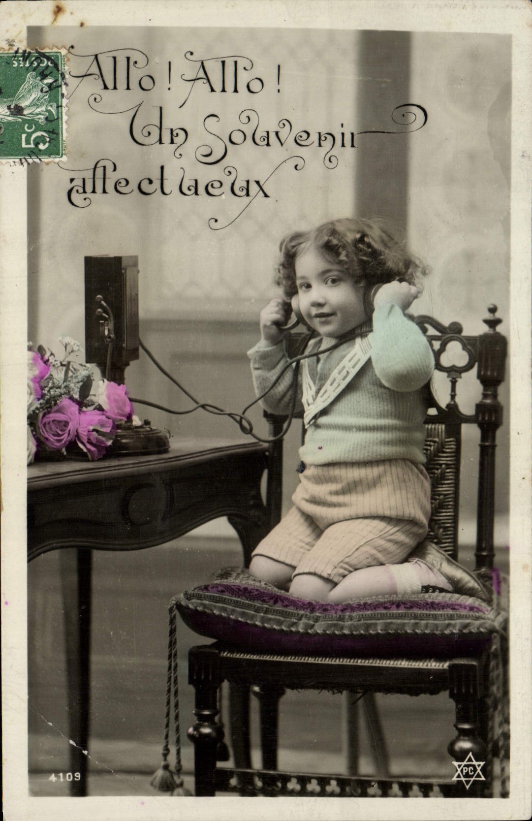 CPA Fantaisie Telephone Enfant