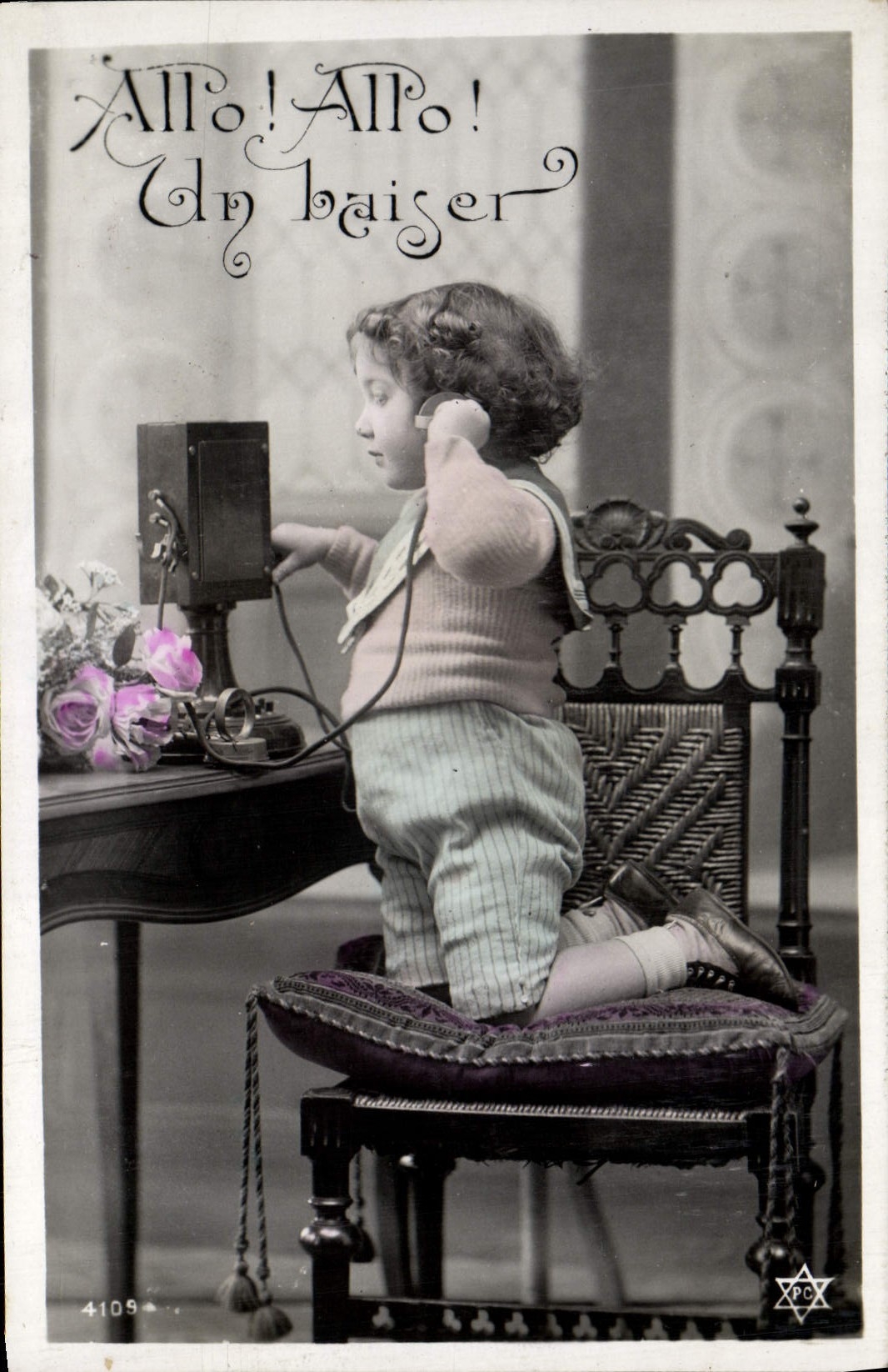 CPA Fantaisie Telephone Enfant