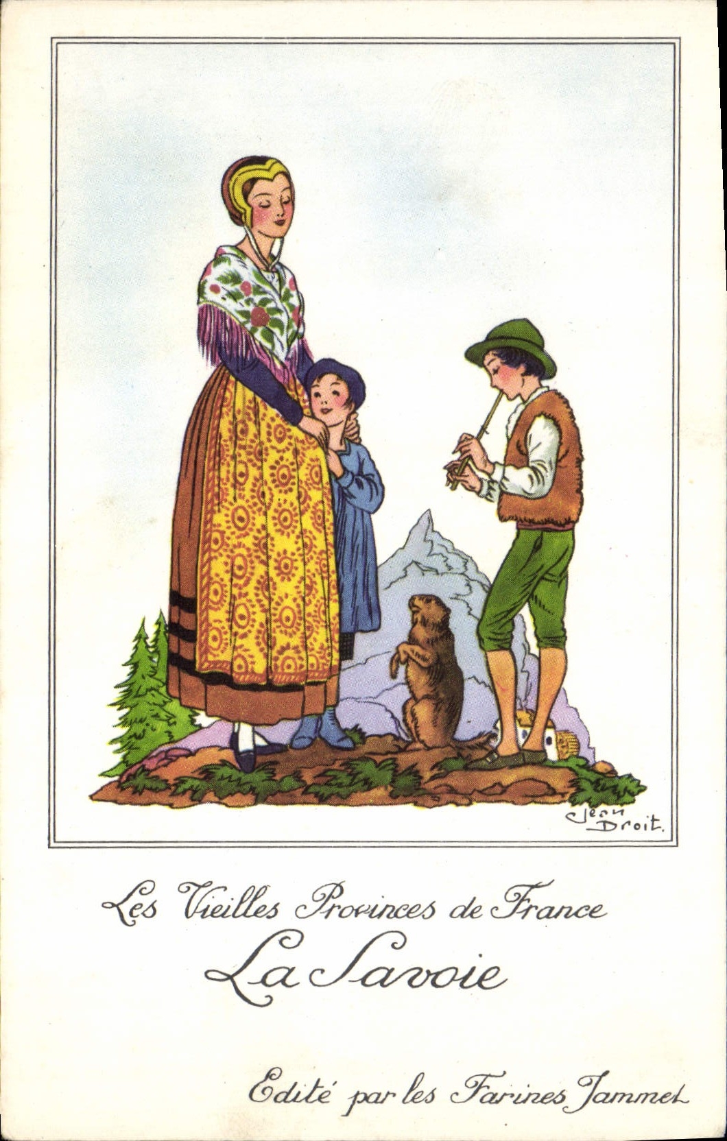 CPA Folklore Farines Jammet La Savoie