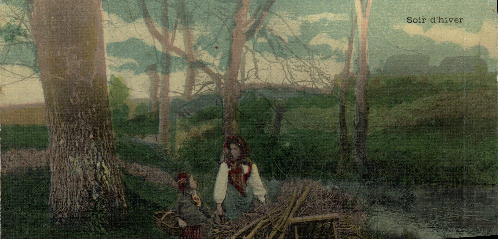 CPA Folklore Soir d'hiver