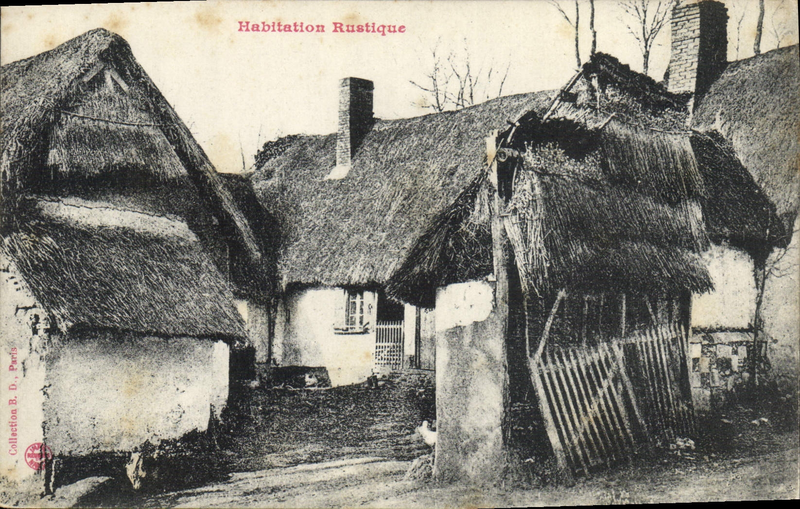 CPA Folklore Habitation rustique 