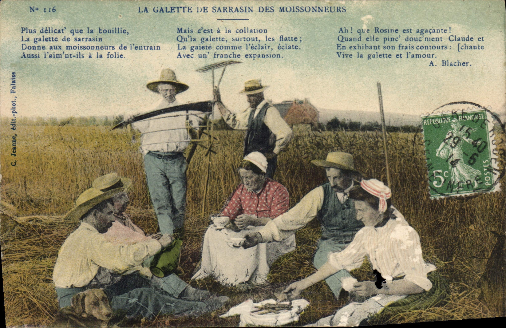 CPA Folklore La galette de sarrasin des moissonneurs 