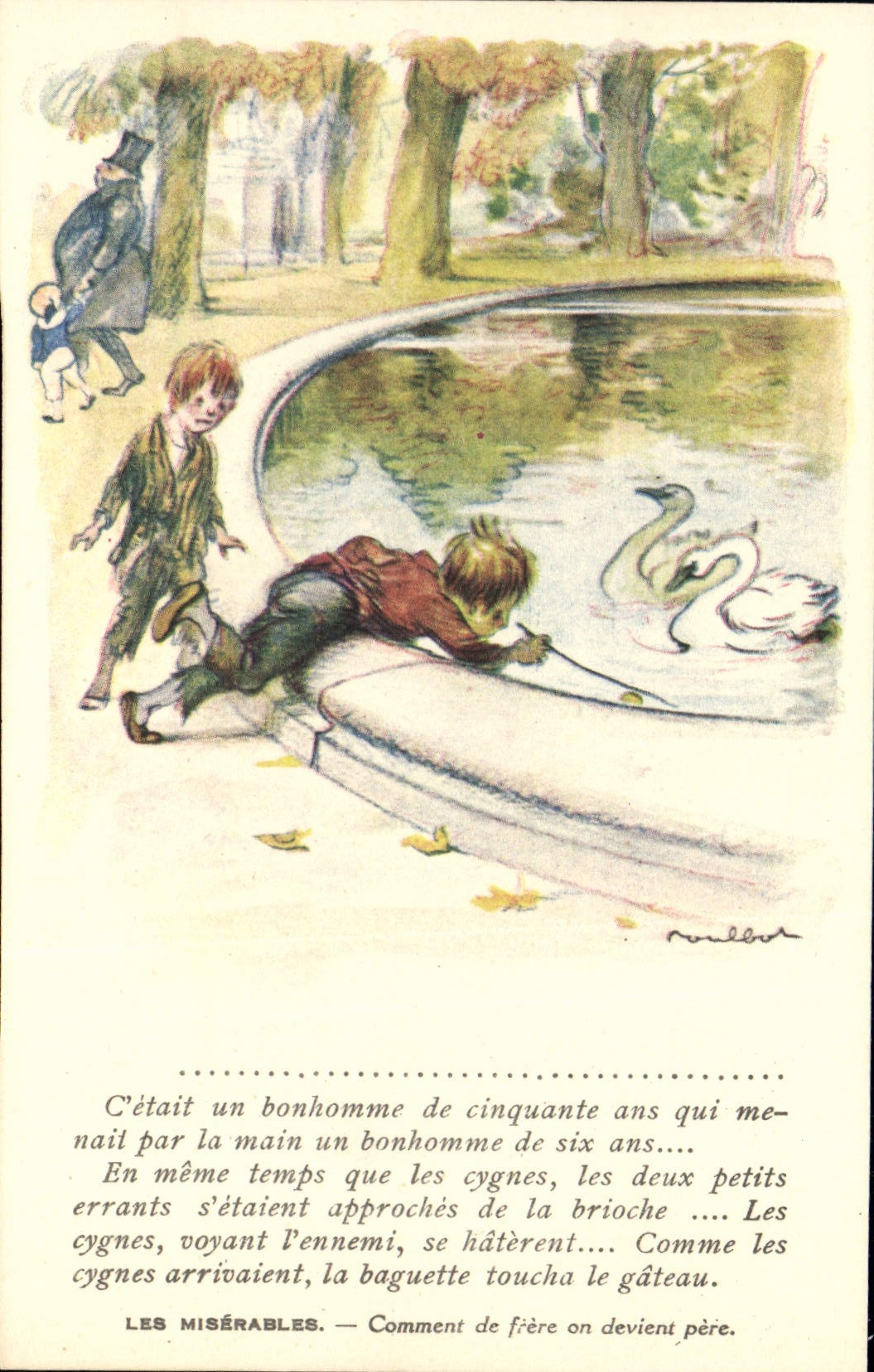 CPA Fantaisie Illustrateur Poulbot Victor Hugo Les Miserables