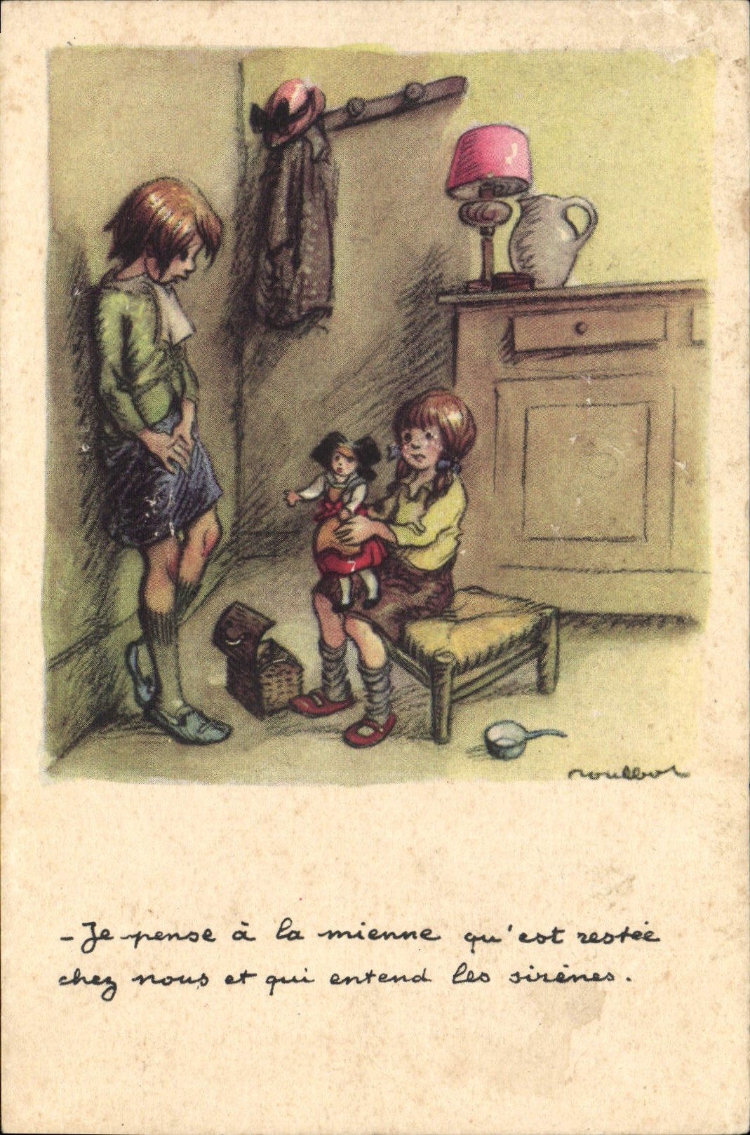 CPA Fantaisie Illustrateur Poulbot Poupee