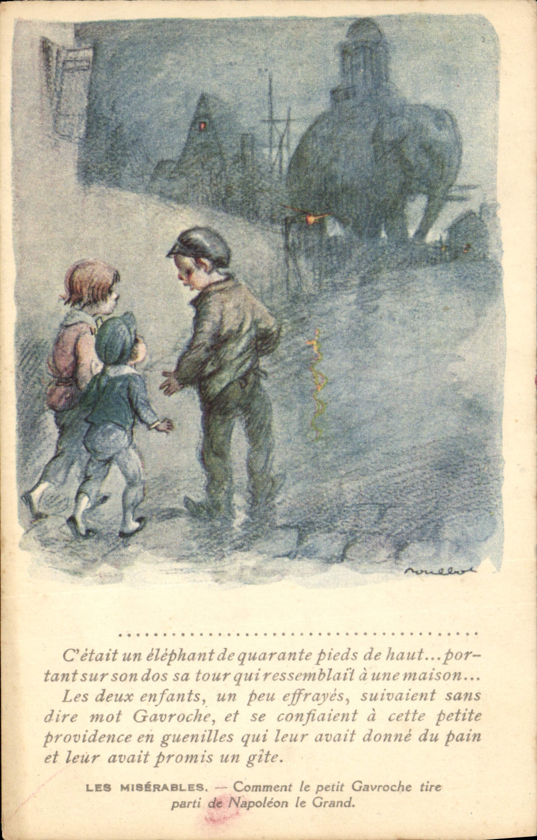 CPA Fantaisie Illustrateur Poulbot Victor Hugo La legende des siecles Crapaud Grenouille