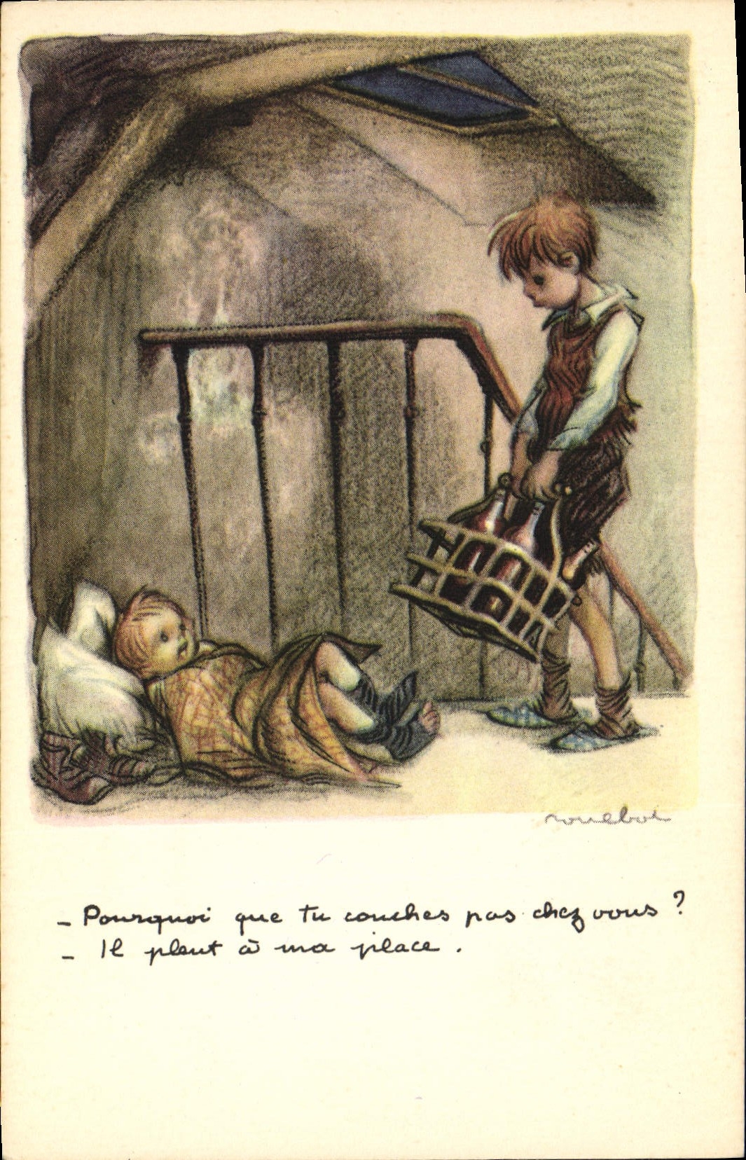 CPA Fantaisie Illustrateur Poulbot 