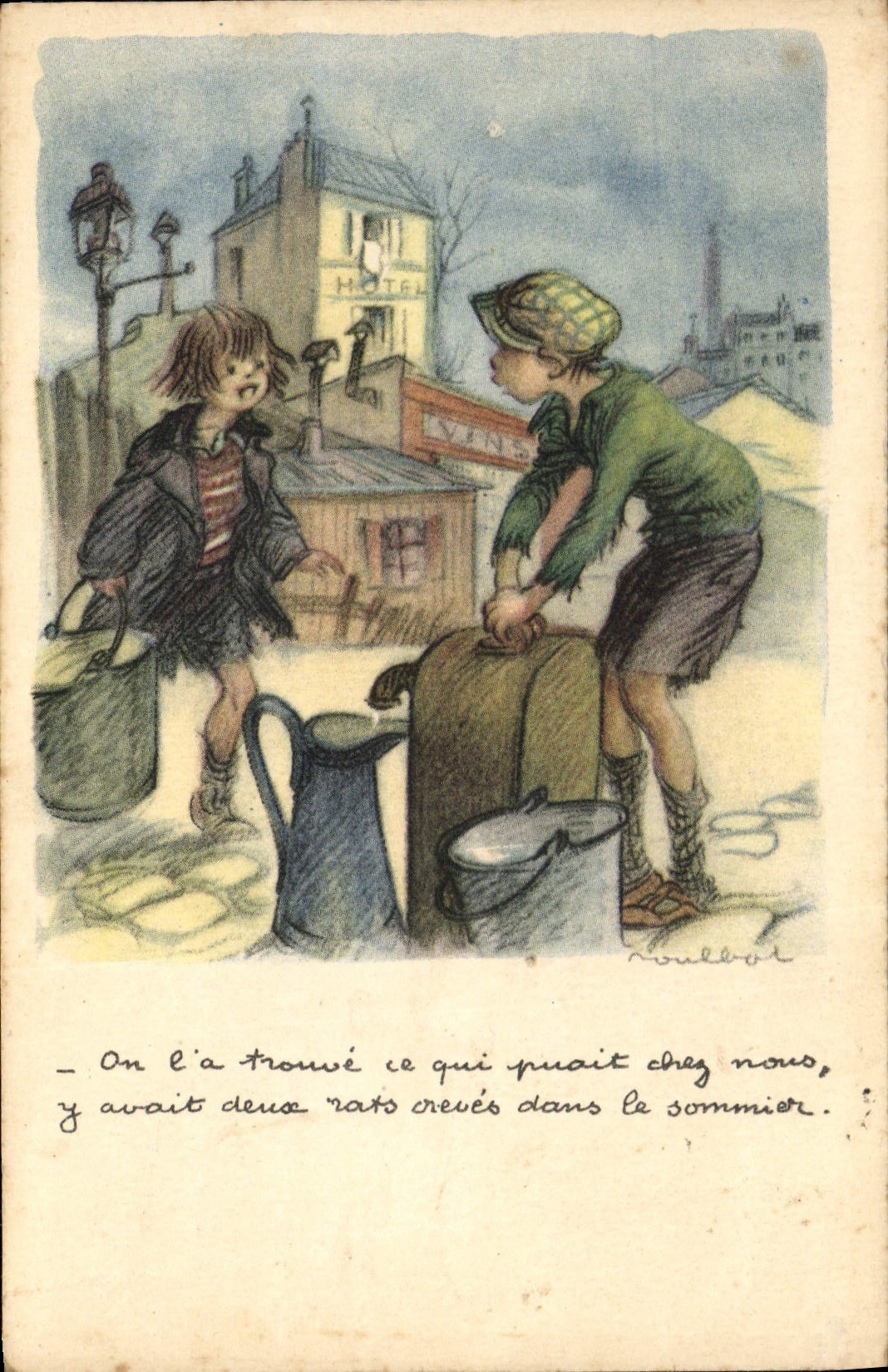 CPA Fantaisie Illustrateur Poulbot 