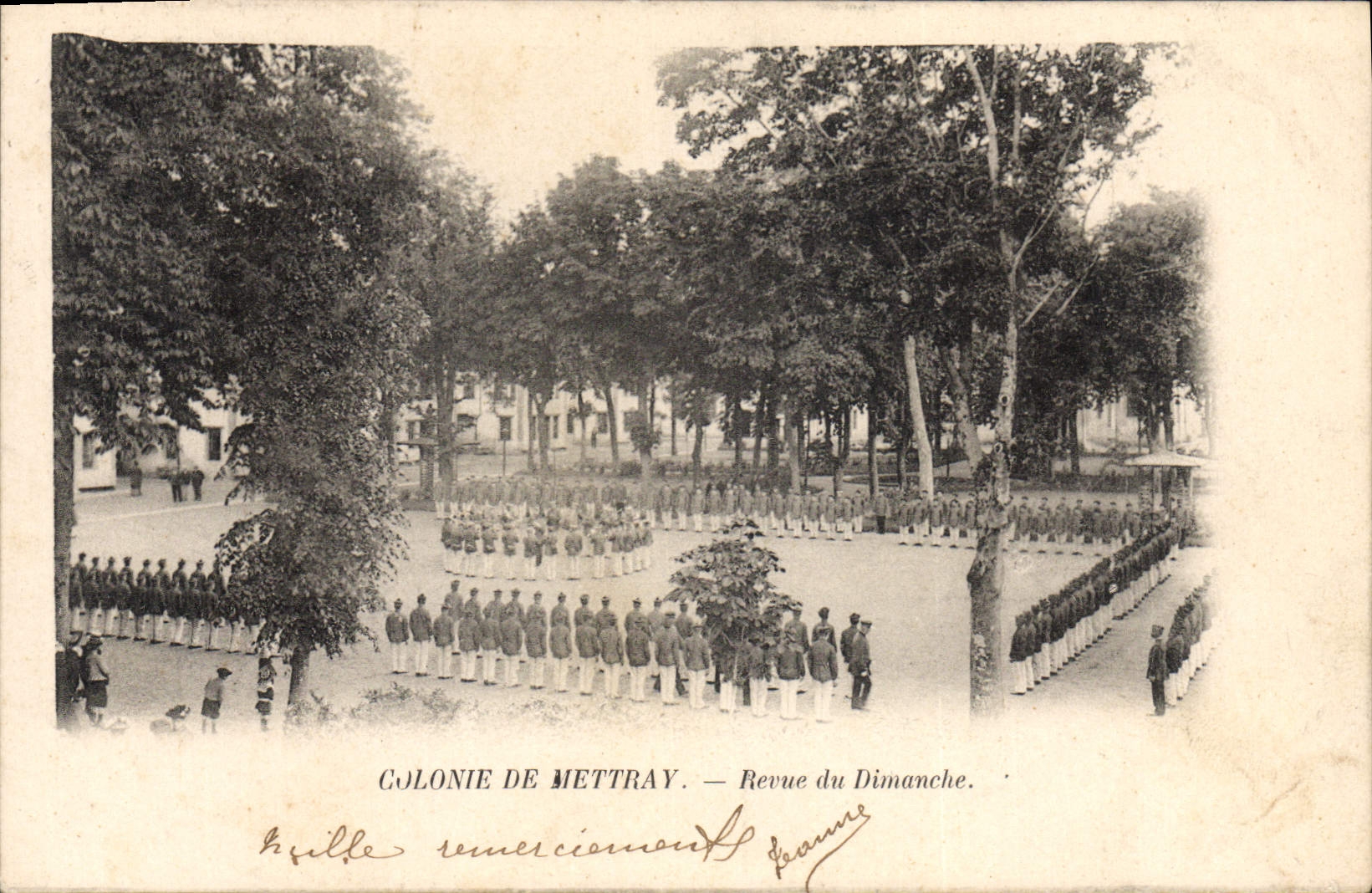 VINTAGE POSTCARD Colony of Mettray Re-examined of Militaria Sunday
