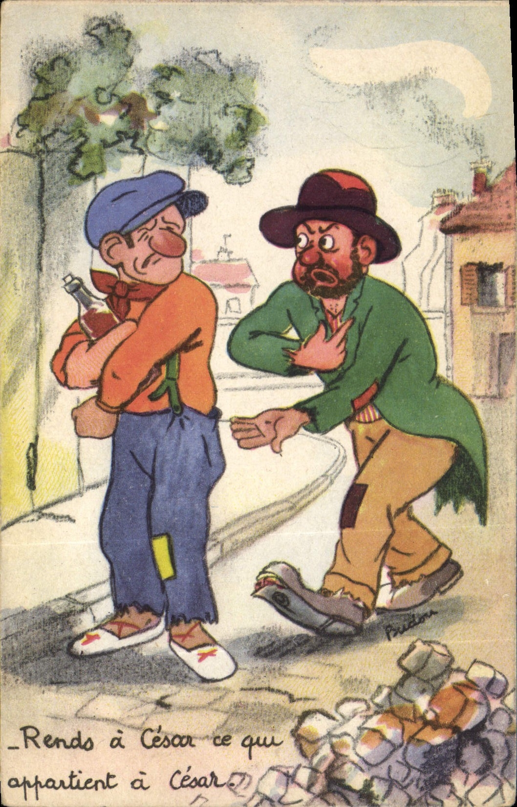 La vuelta del humor de la POSTAL de la VENDIMIA tiene Cesar qué pertenece tiene Cesar