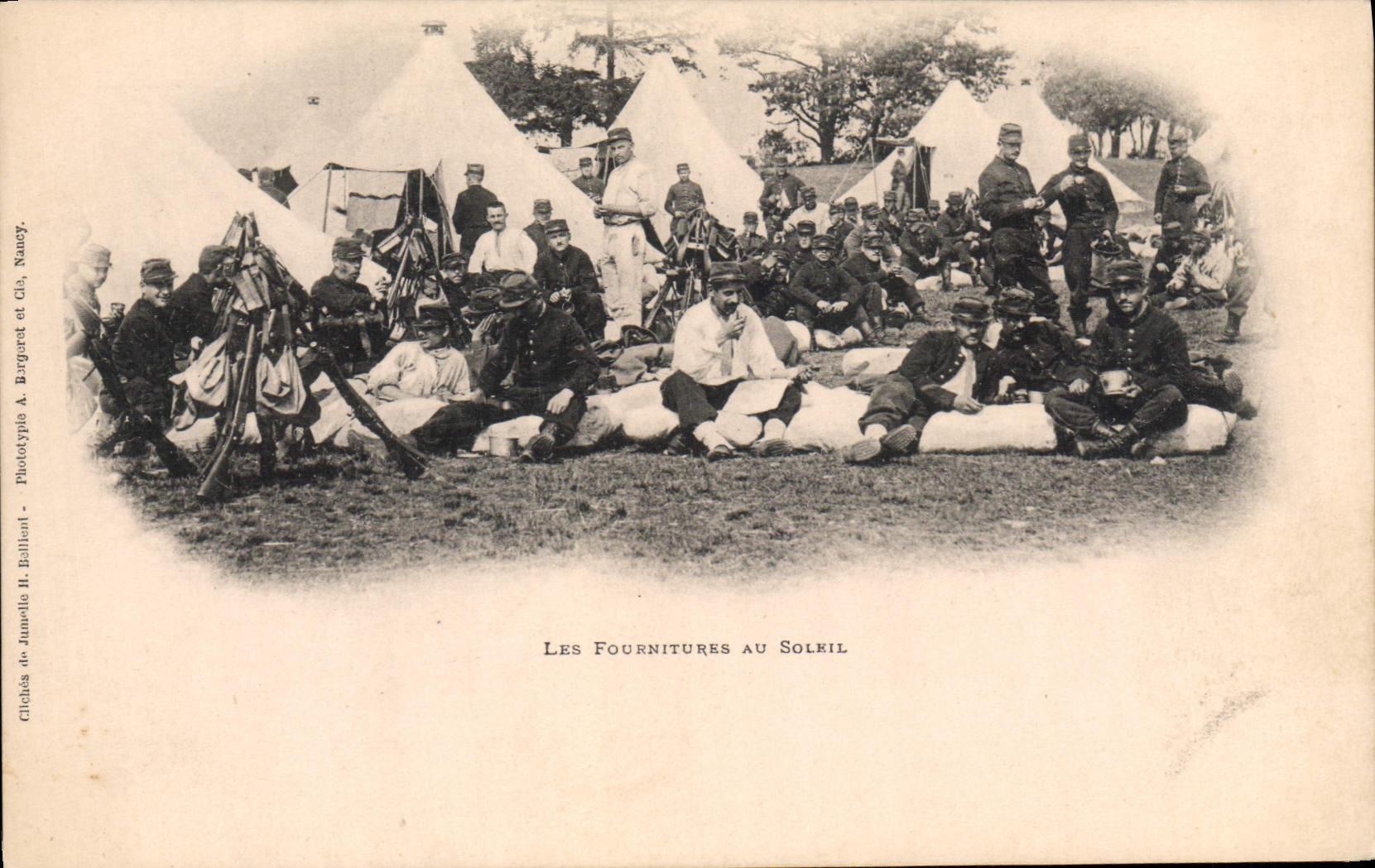 CPA Militaria Les fournitures au soleil 