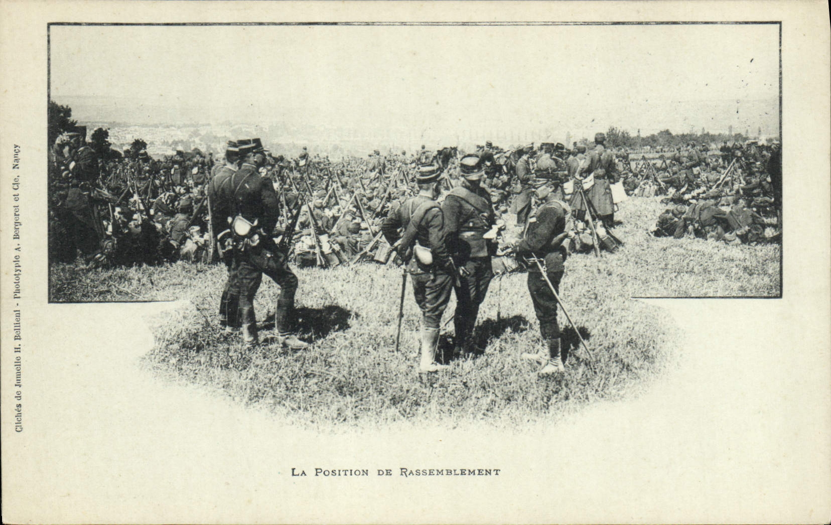 CPA Militaria La position de rassemblement