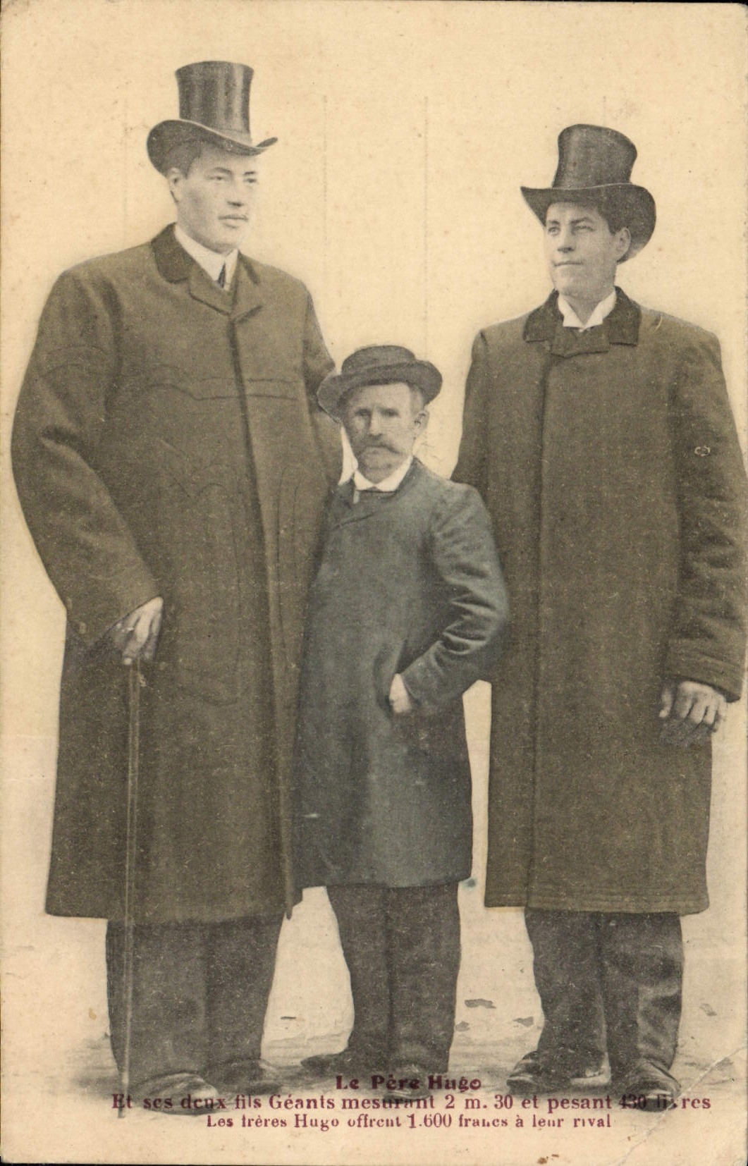 VINTAGE POSTCARD Giant Foklore the Hugo brothers