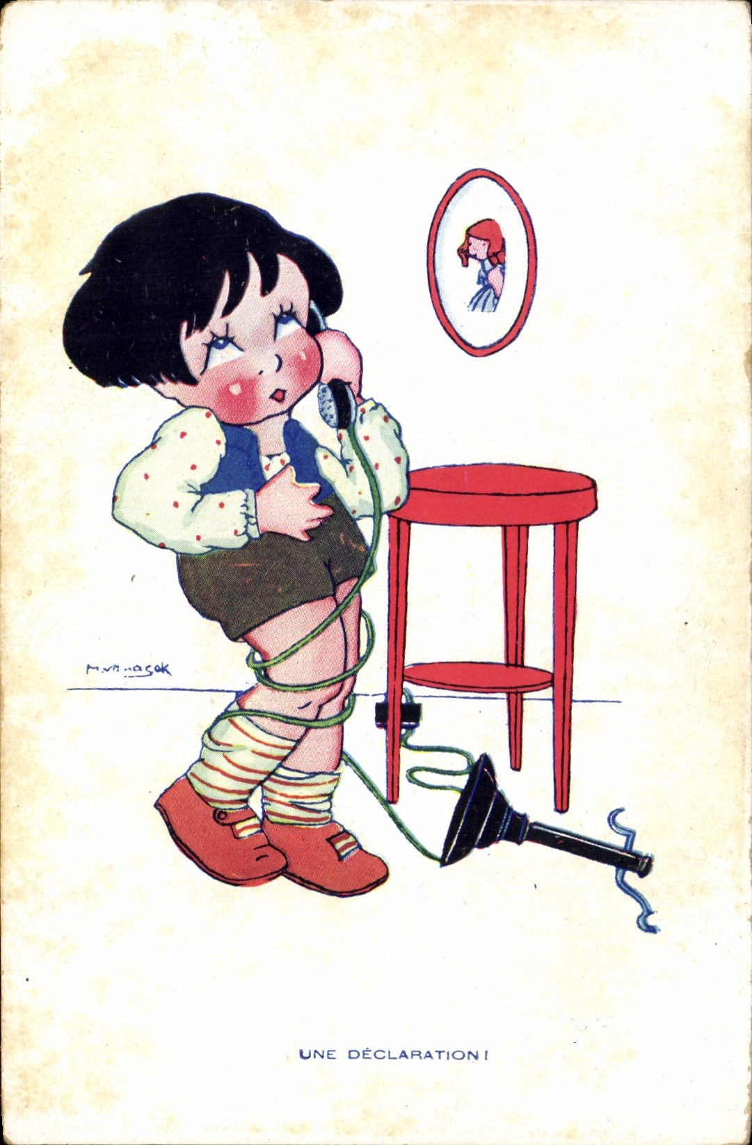 CPA Fantaisie Telephone Enfant 
