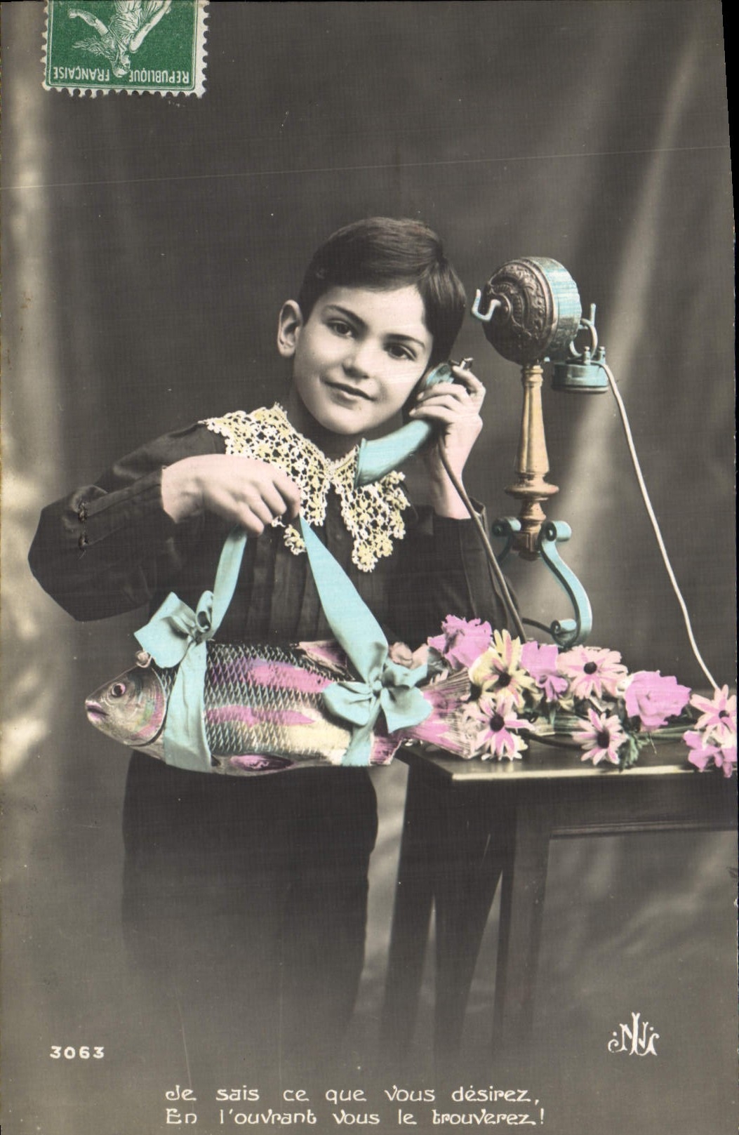CPA Fantaisie Telephone Enfant 
