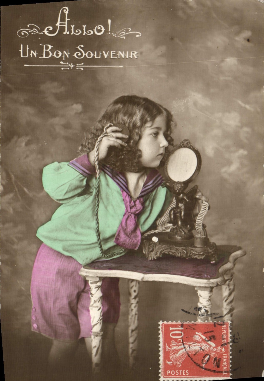 CPA Fantaisie Telephone Enfant 