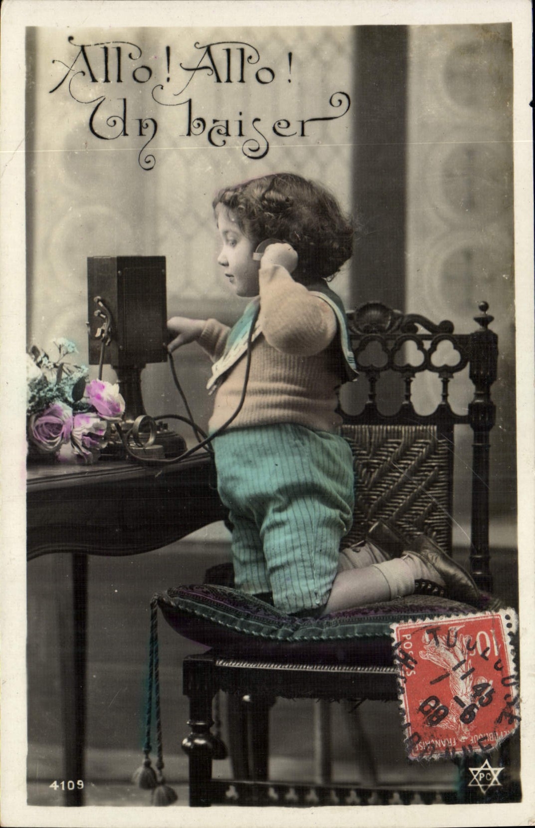 CPA Fantaisie Telephone Enfant 