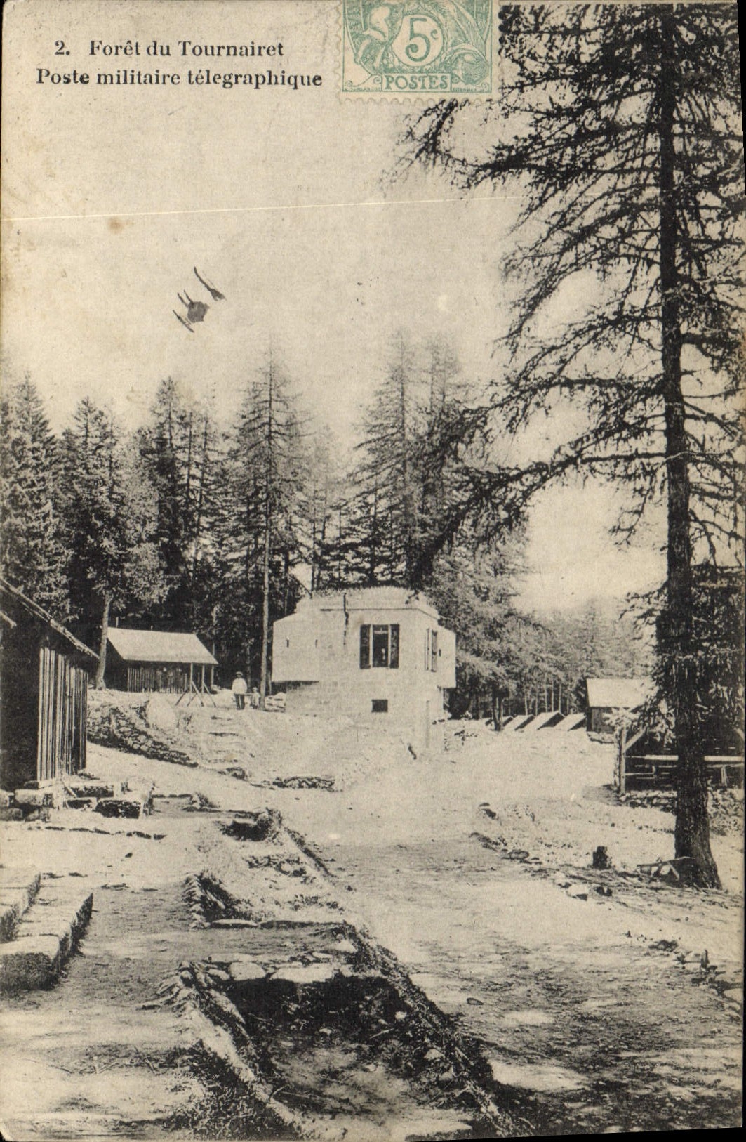 El taladro del teléfono de la POSTAL de la VENDIMIA de Tournairet fija telegráfico militar