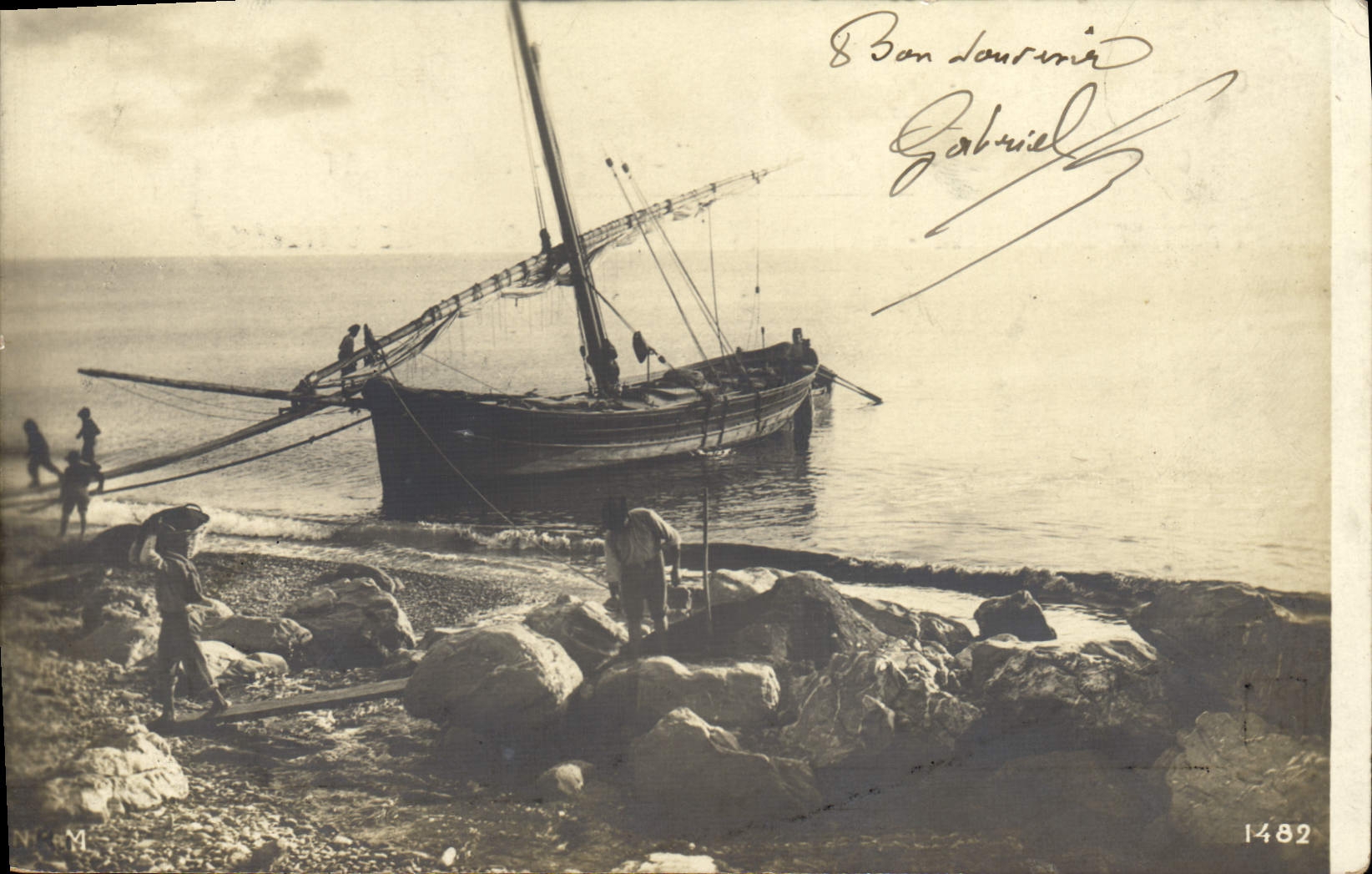 CARTE PHOTO Bateau Peche 