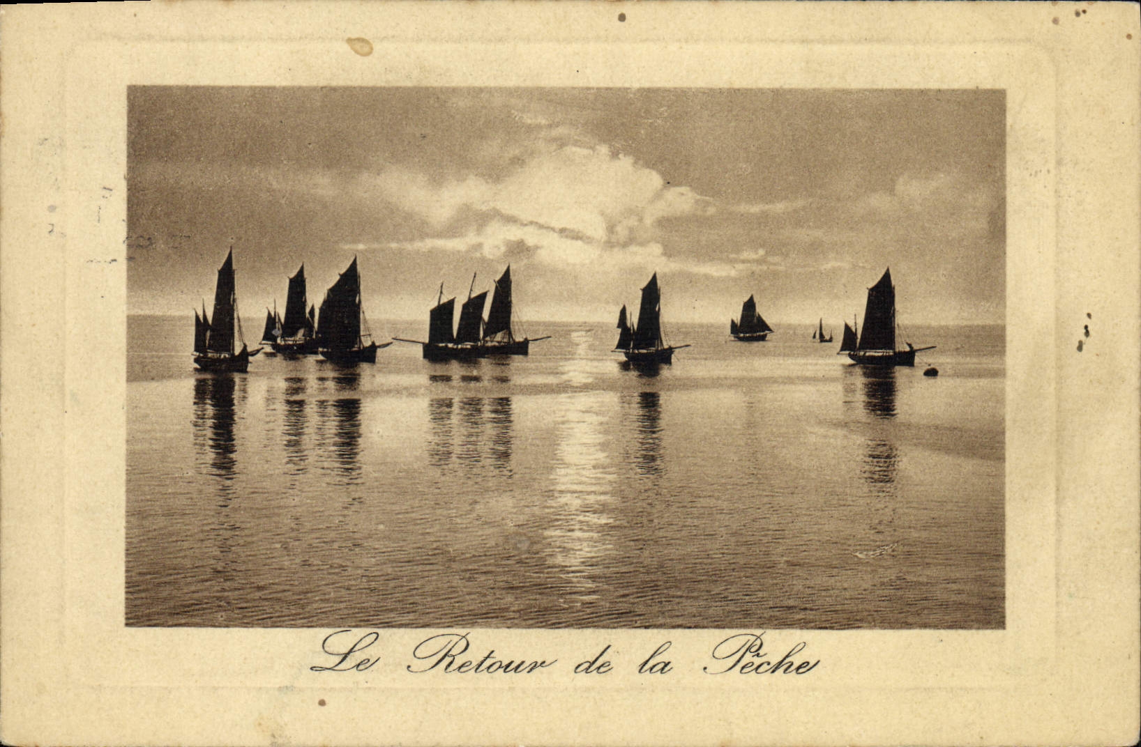 Barco de la POSTAL de la VENDIMIA la vuelta del pecado