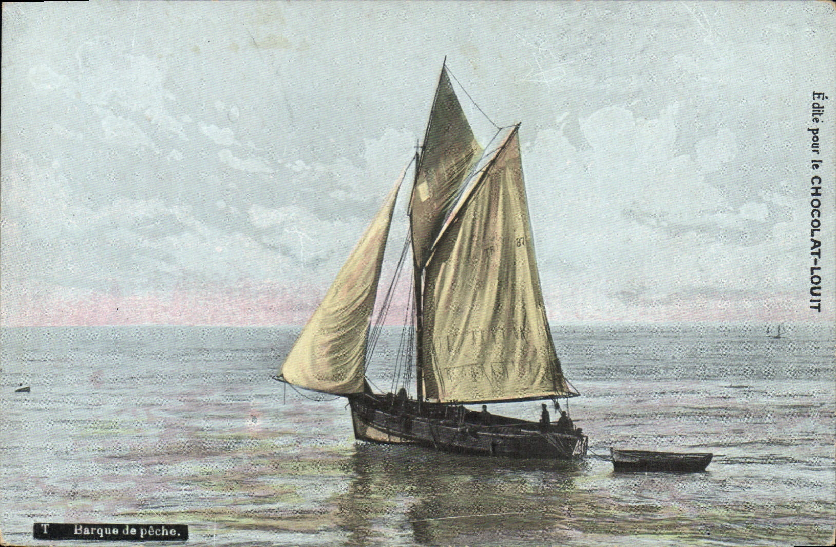 Barco del barco de la POSTAL de la VENDIMIA del pecado