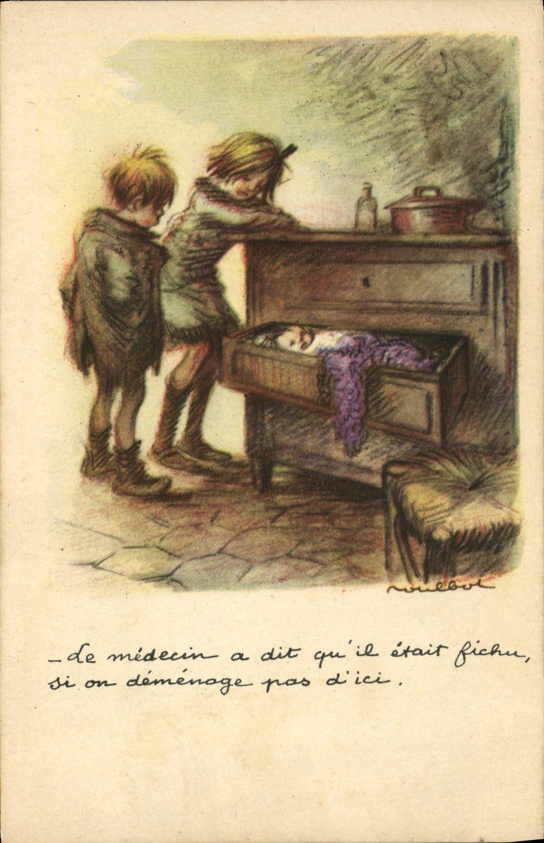 CPA Fantaisie Illustrateur Poulbot 