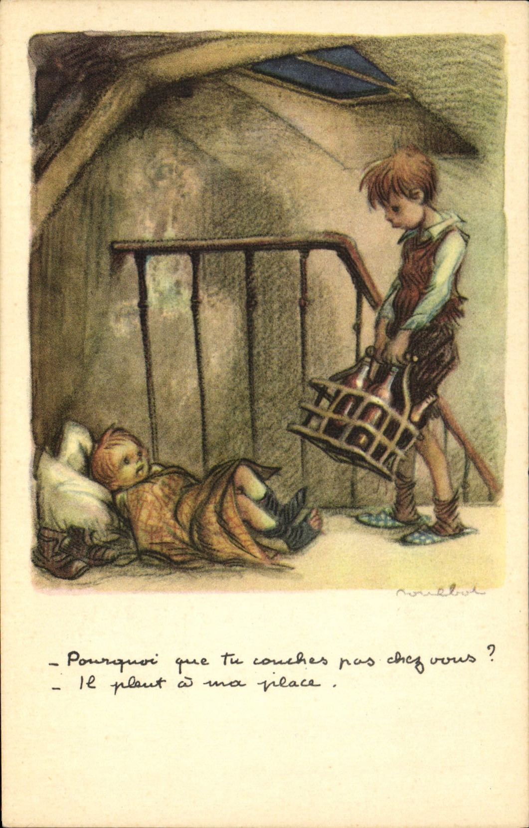 CPA Fantaisie Illustrateur Poulbot 