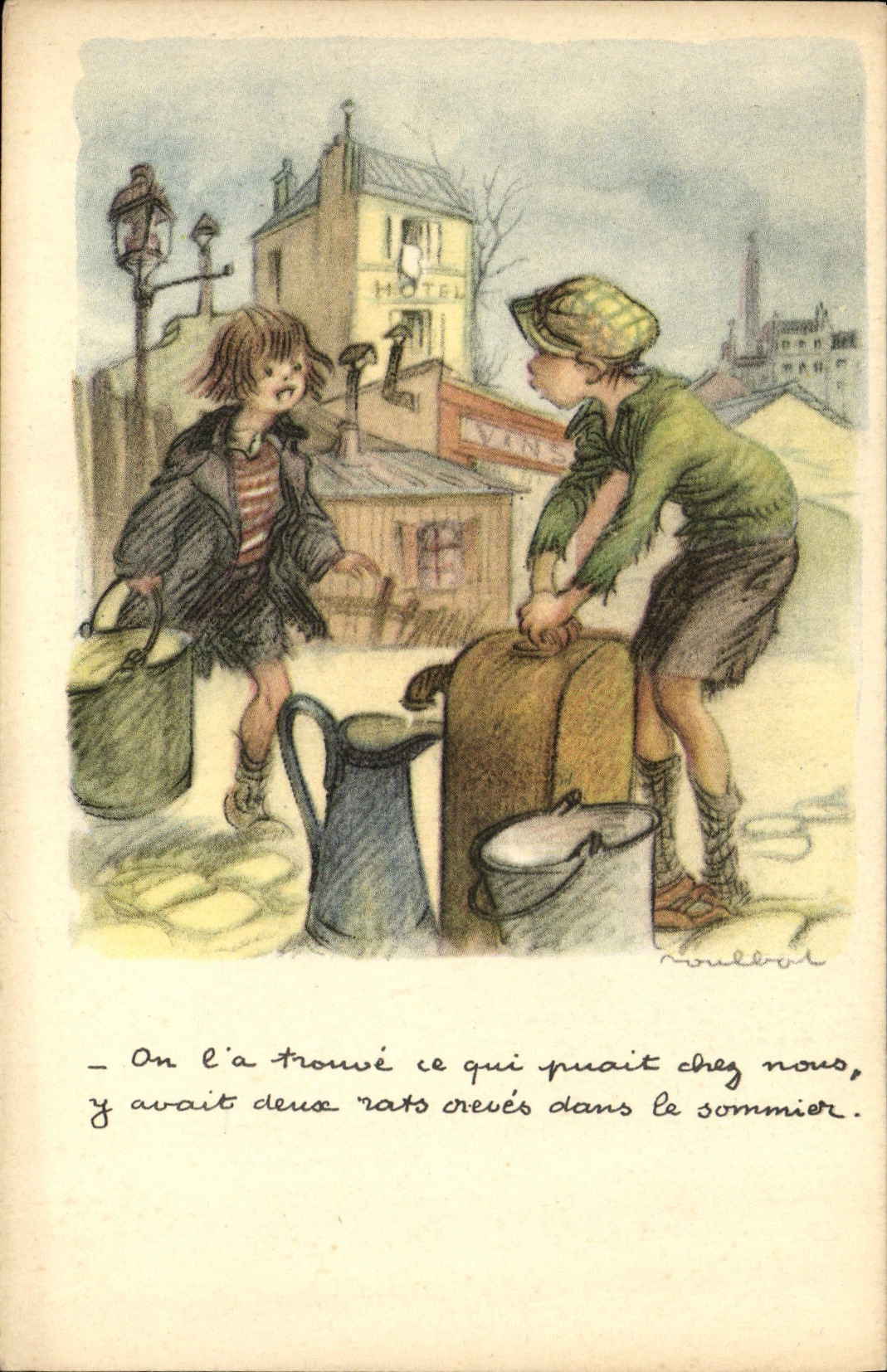 CPA Fantaisie Illustrateur Poulbot 