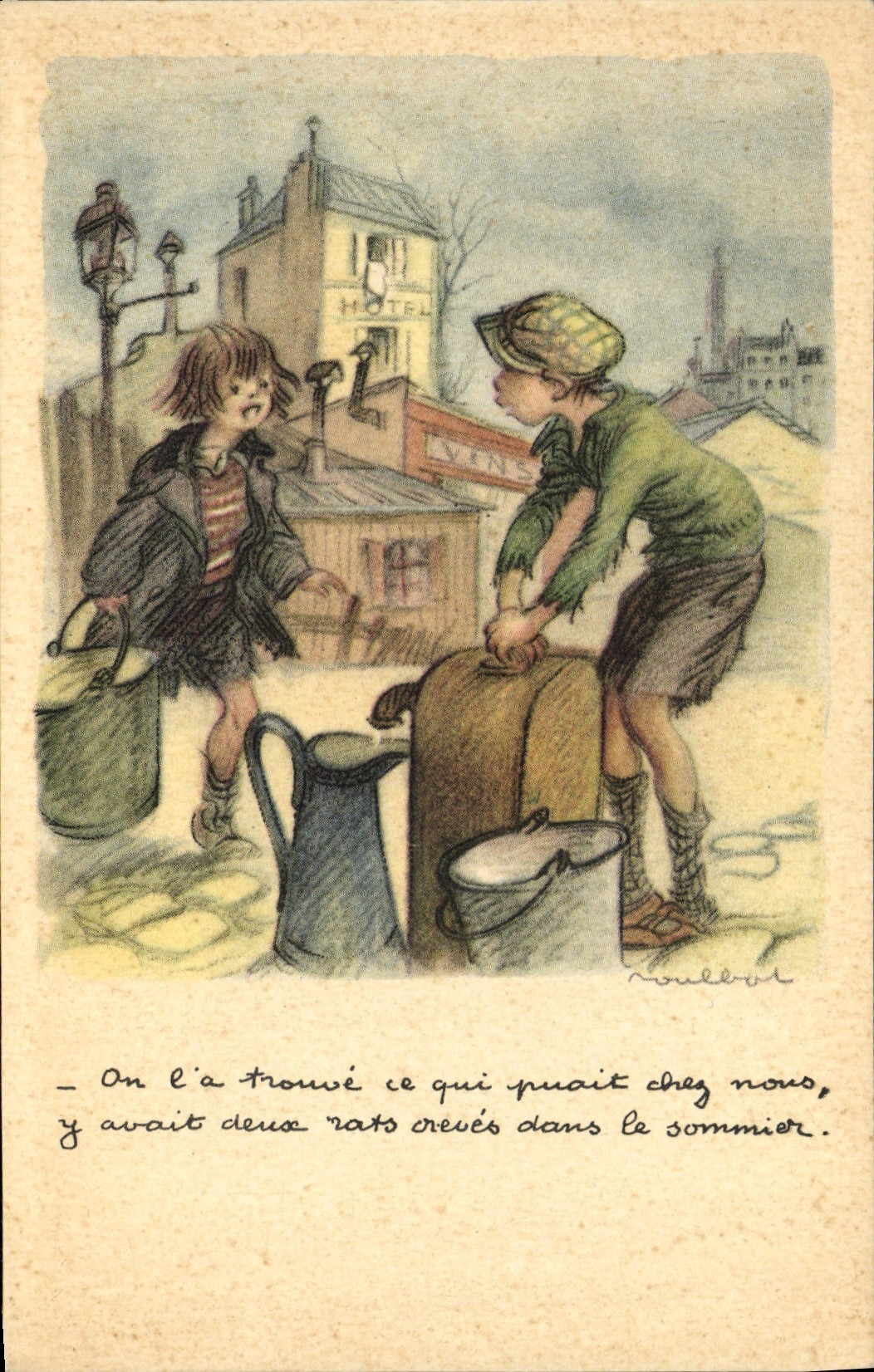 CPA Fantaisie Illustrateur Poulbot 