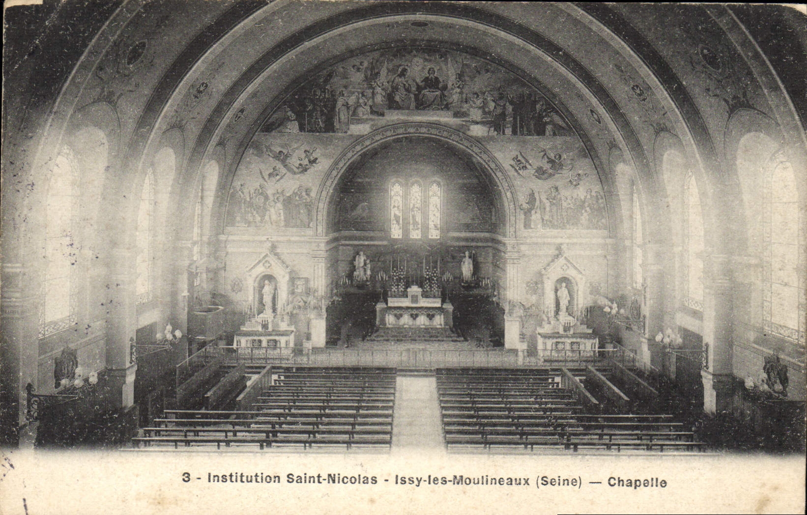 CPA Enfants Institution Saint Nicolas Issy les Moulineaux Chapelle