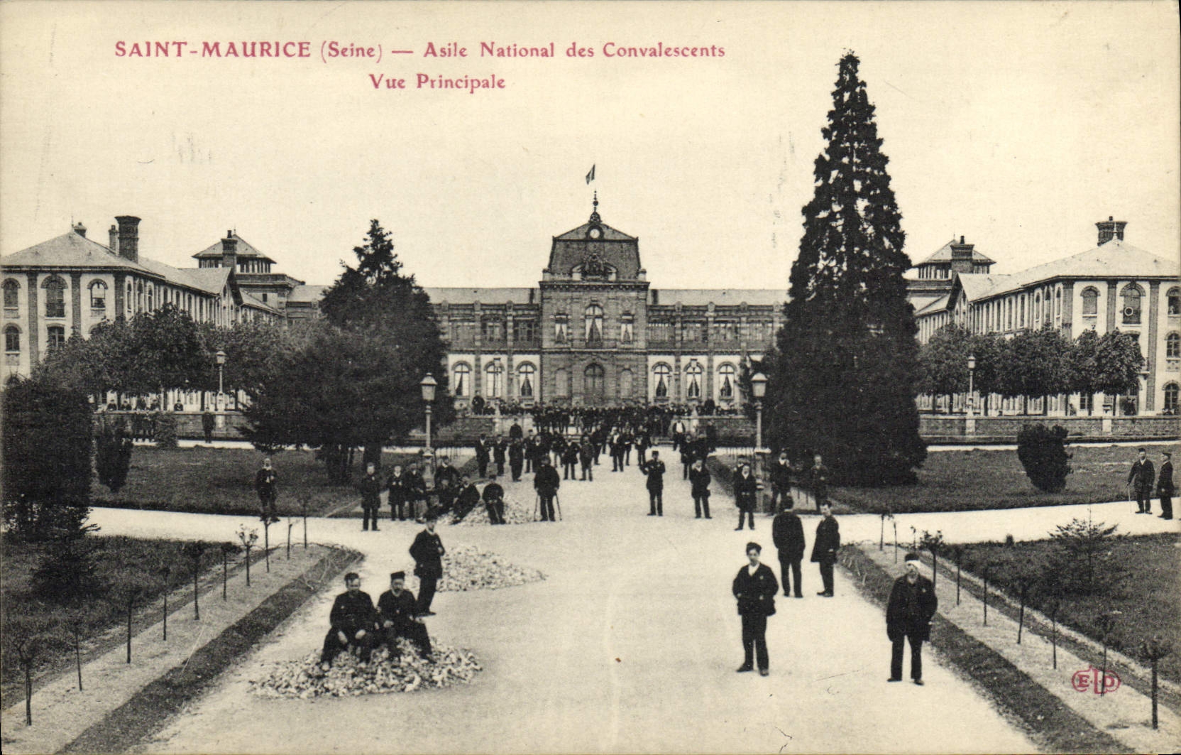 VINTAGE POSTCARD Holy Maurice national Asylum of the convalescents Seen principal