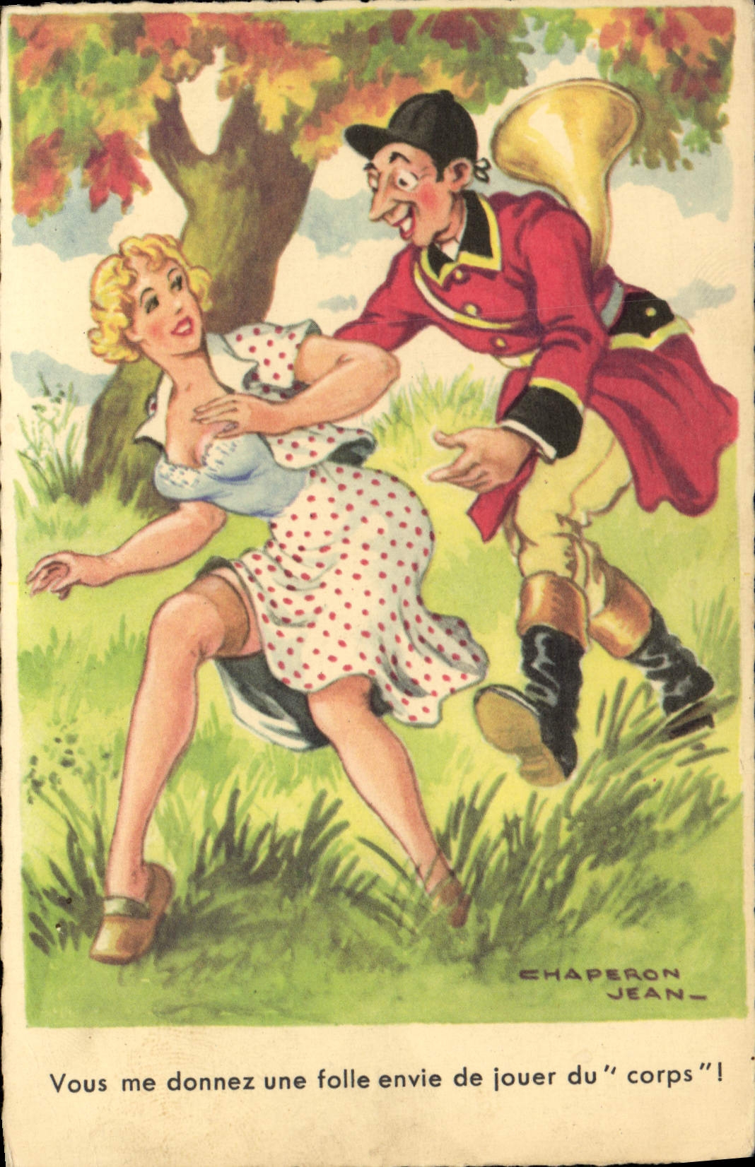 CPA Fantaisie Humour Chasse Chasseur Jean Chaperon