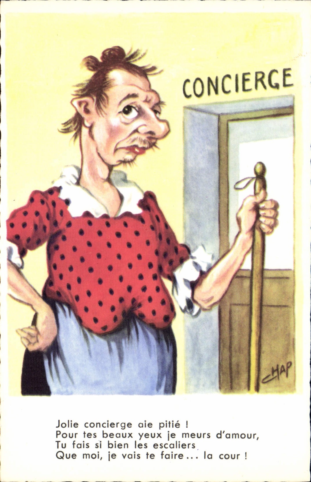 CPA Fantaisie Humour Concierge