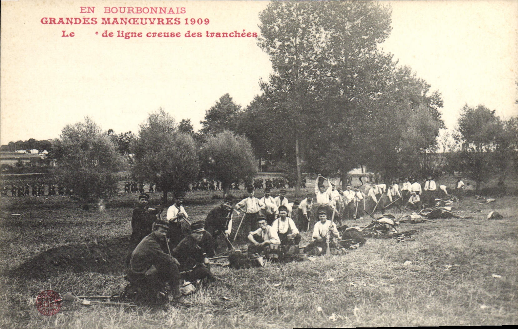CPA Militaria Bourbonnais Grandes manoeuvres 1909 