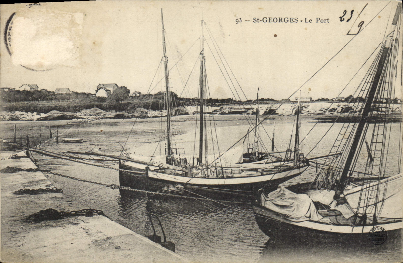 CPA Bateau St Georges Le port 