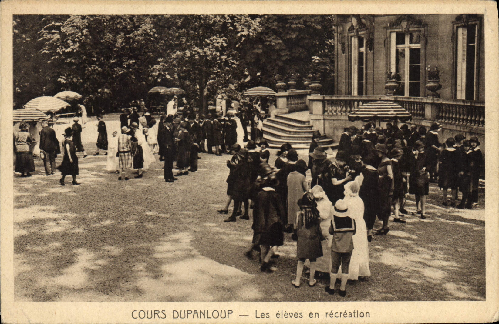 VINTAGE POSTCARD Dupanloup Courses raised in re-creation