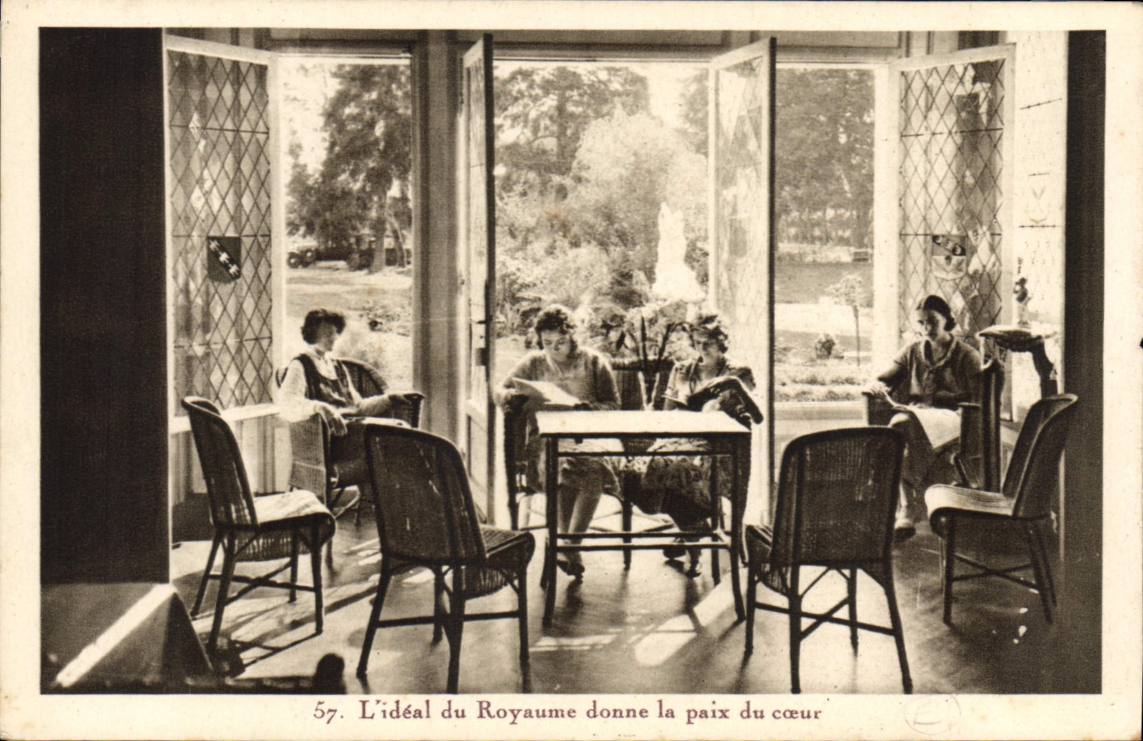 VINTAGE POSTCARD the ideal of the Kingdom gives the peace of the heart