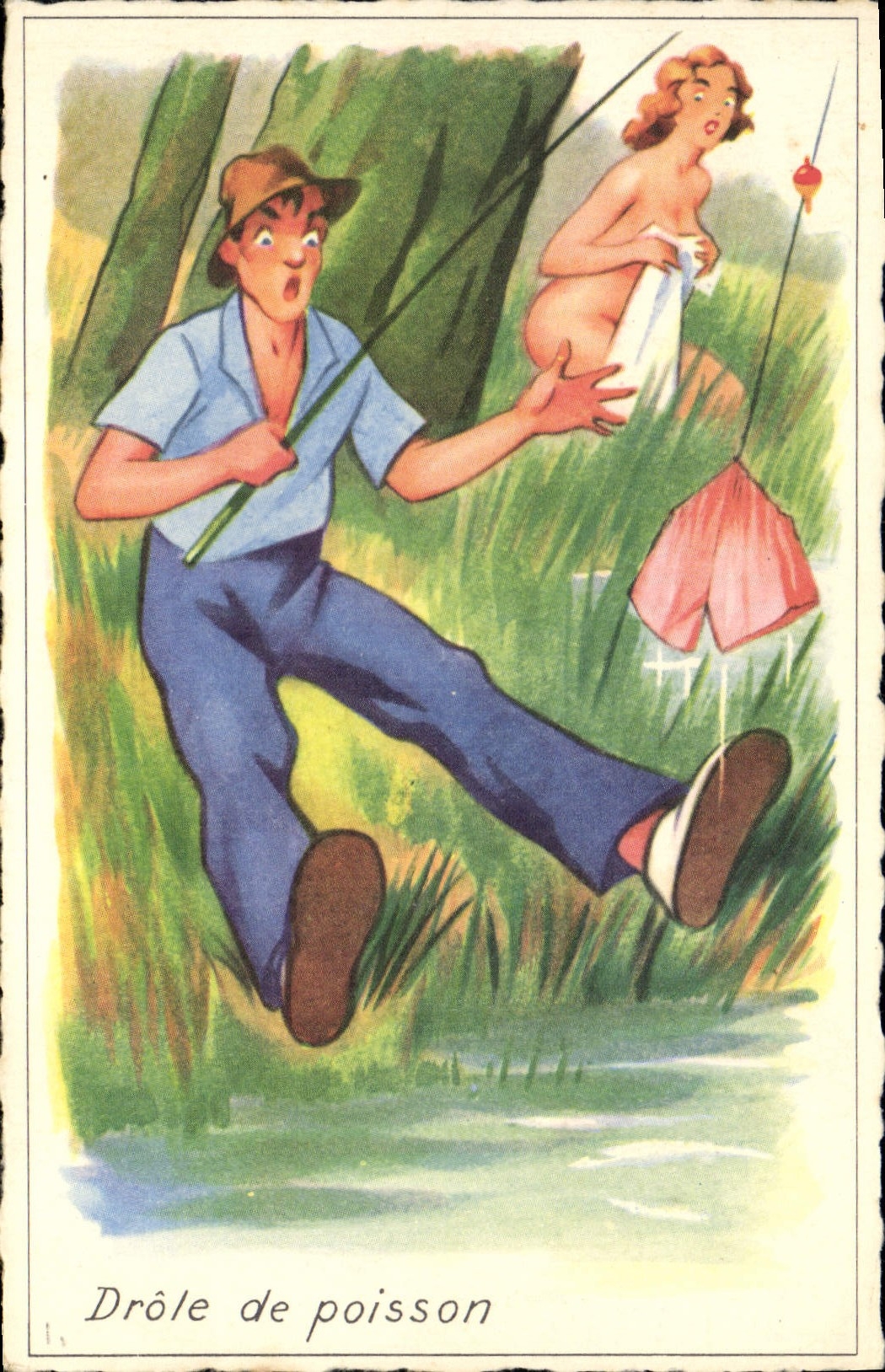 CPA Fantaisie Illustrateur Peche Drole de poisson 