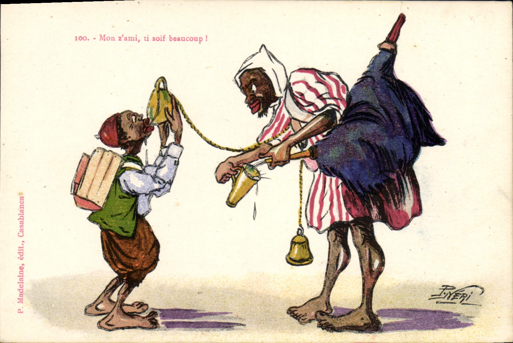 CPA Fantaisie Illustrateur Afrique du Nord 