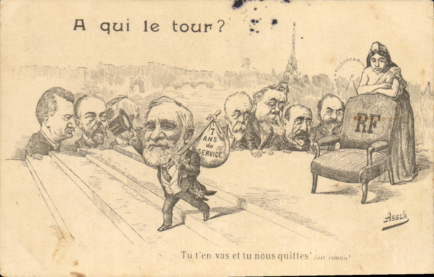 CPA Fantaisie Illustrateur A qui le tour