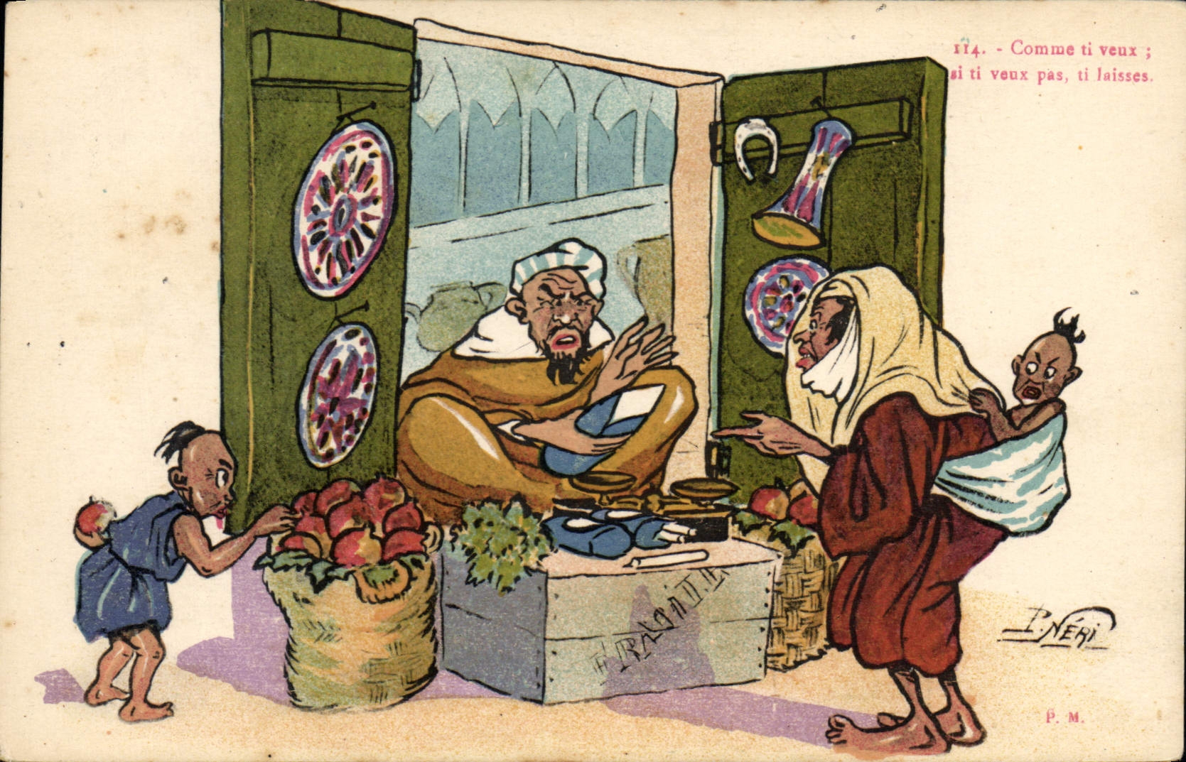 CPA Fantaisie Illustrateur Afrique du Nord 