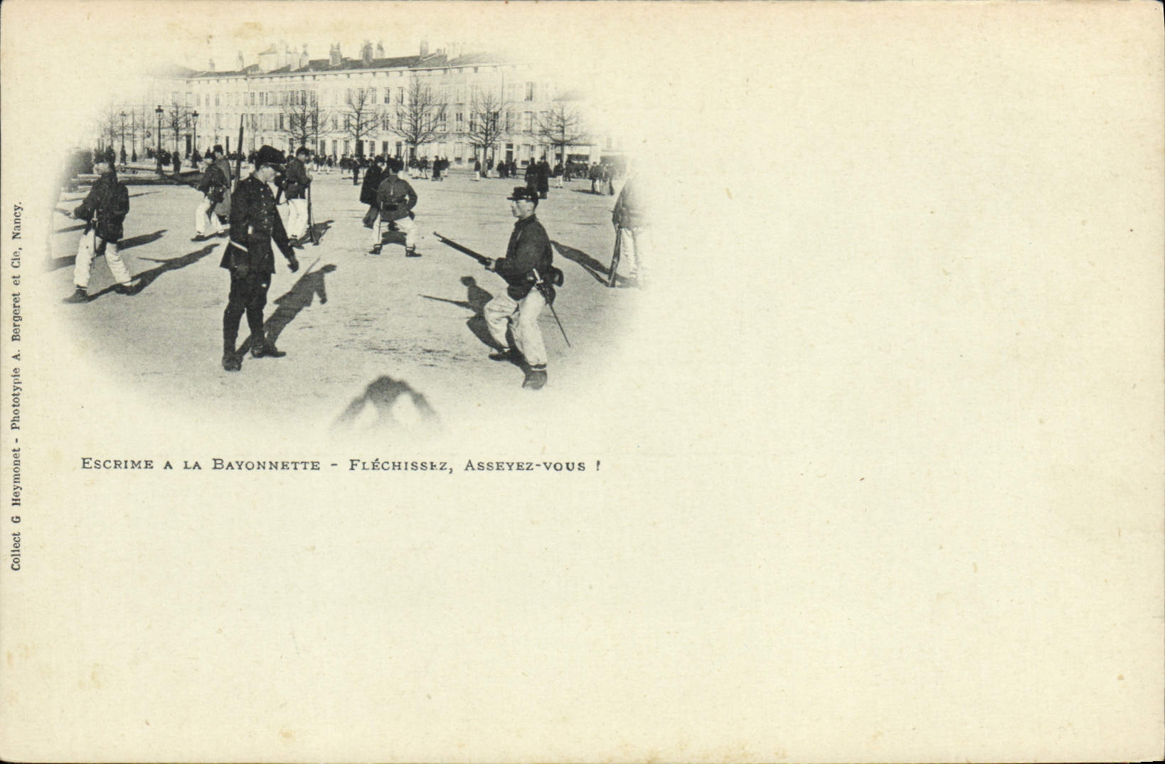 CPA Militaria Escrime a la bayonnette