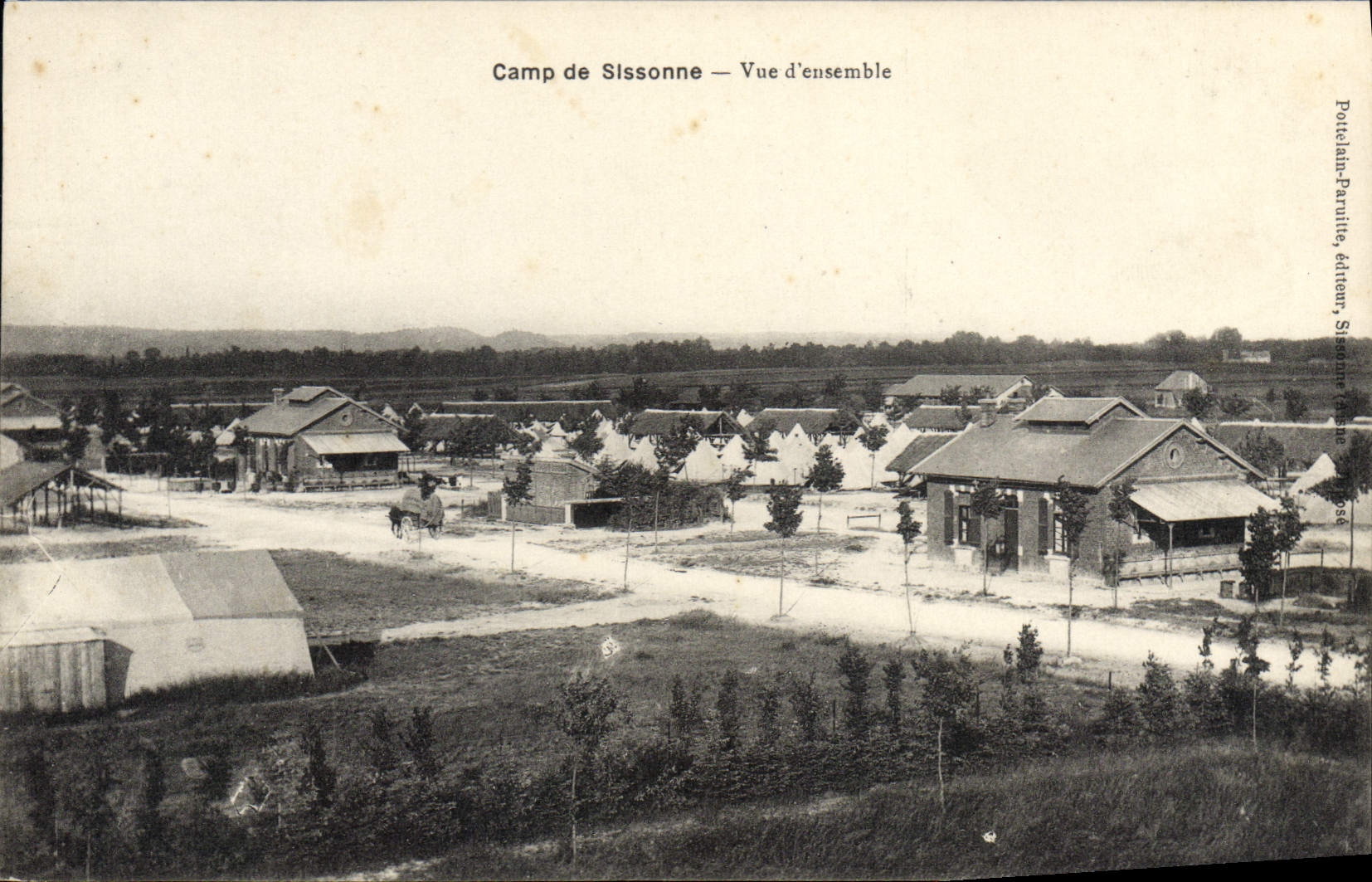 CPA Militaria Camp de Sissonne Vue d'ensemble