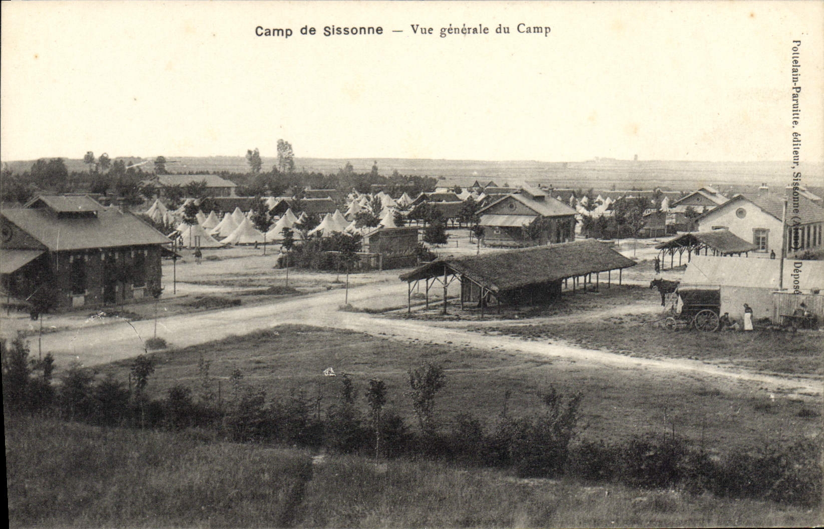 CPA Militaria Camp de Sissonne Vue generale du camp