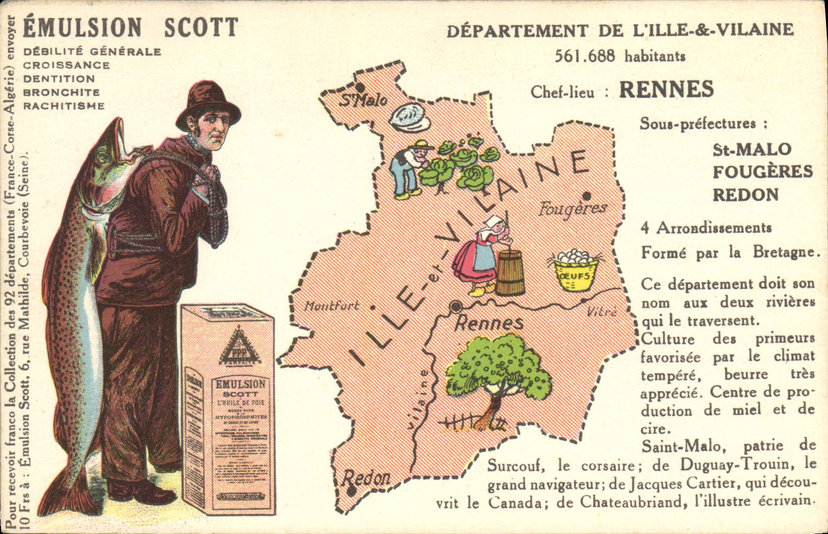 CPA Emulsion Scott Poisson Departement Ille et Vilaine Rennes St malo Fougeres Redon