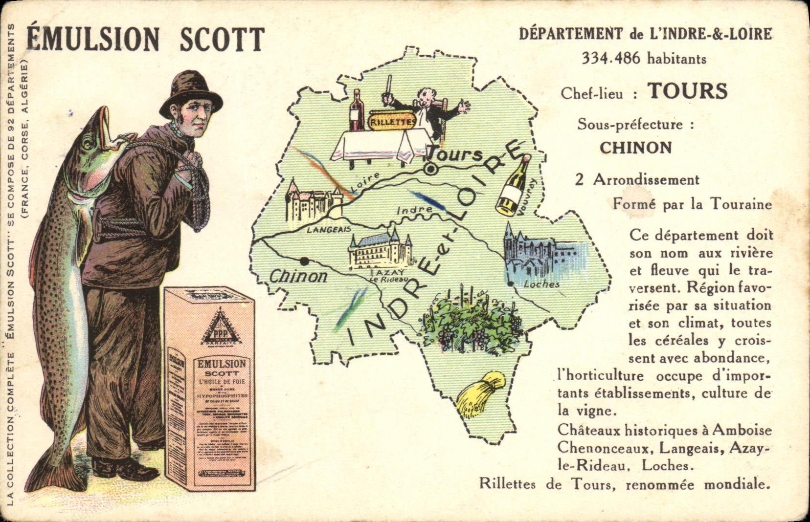 CPA Emulsion Scott Poisson Departement Indre et loire Tours Chinon