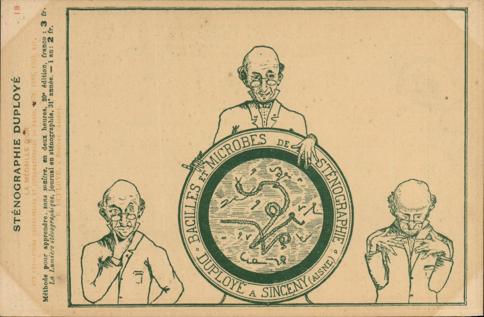 VINTAGE POSTCARD Duploye Shorthand