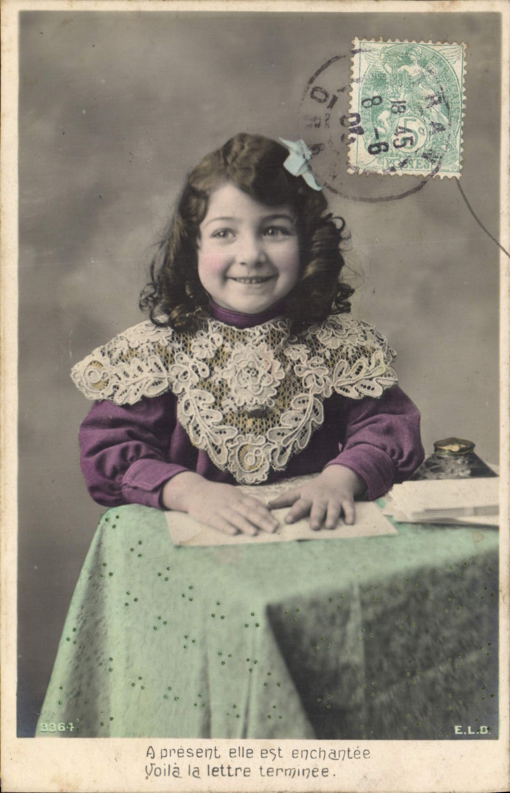 CPA Fantaisie Enfant Ecriture Plume